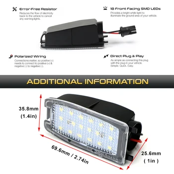 2stk LED Side Spejl Pyt Lys Lampe For VolvoV70 2 CH S60, S80, XC70 2 XC90 Bil LED Høflighed lys