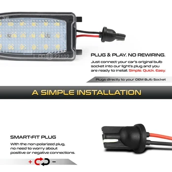 2stk LED Side Spejl Pyt Lys Lampe For VolvoV70 2 CH S60, S80, XC70 2 XC90 Bil LED Høflighed lys