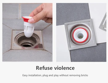 1pc Toilet Deodorant gulvafløb Core gulvafløb Badeværelse Indre Kerne Kloak Skadedyrsbekæmpelse Silikone Anti-lugt Badeværelse Tilbehør