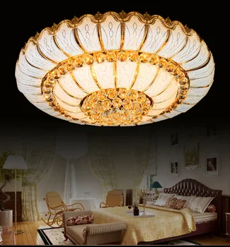 Luksus Europæisk Stil Guld Krystal Spise Loft Lys Til stuen Soveværelse LED Hall Hotel Luksus Rose Lampe Belysning i Hjemmet