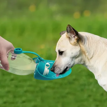580ml Sport Bærbare Hund vandflaske Udvides Silikone Rejse Hund Skål Til Hvalp Kat Drikker Udendørs Vand Dispenser
