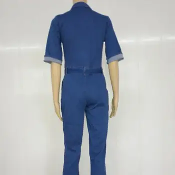 2020 Denim Design Kvinder Lang Buksedragt Sexet Sommer Takkede Denim Jumpsuits Sexet Solid Blue Night Club Rompers DC630