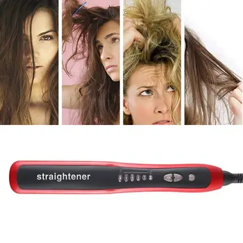 Keramisk lige hår kam Multifunktion Skæg Glattejern Styler Børste Mænd Varme Hair Curling Iron Elektriske hårpleje