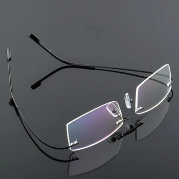 Detail-ultra-light uindfattede Optisk ramme kvinder mænd Titanium Legering briller ramme Nærsynethed Recept briller rammer 9 farver