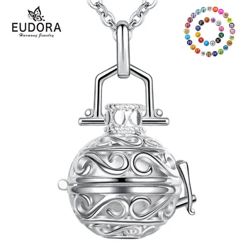 Eudora 18mm unik Harmoni Bola Bold, der Ønsker flaske Medaljon Bur Vedhæng passer Kime Bolden lyd Halskæde DIY Smykker Til Kvinder h103