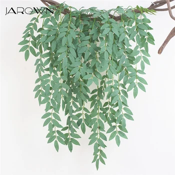JAROWN Kunstige Grønne Planter Willow Vinstokke Bryllup Arch DIY Dekoration Hjem Falske Blomst Rattan Væggen Hængende Blade Haven Indretning