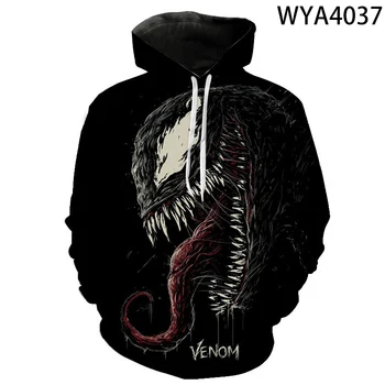 Venom Hættetrøjer Mænd, Kvinder, Børn 3D-Print Sweatshirts Dreng Pige Børn Casual Toppe med Lange Ærmer Cool Casual Streetwear Pullover