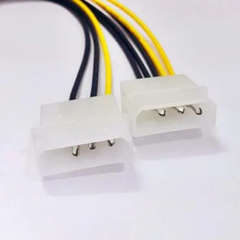 100pcs Dual 4P for at 8P Grafikkort Power Line-Stik Dobbelt 4PIN at 8PIN Grafik Kabel-Adapter Kabel