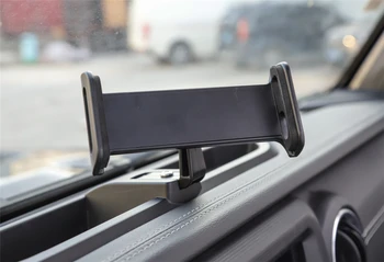 For Jeep Wrangler JL 2018 2019 iPad Holder Telefonen Stander Beslag Justerbar Klip ABS Sort Bil Indvendigt Tilbehør