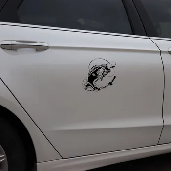 Car sticker Bass Sea car truck window vinyl decals fishing enthusiast decals black/silver