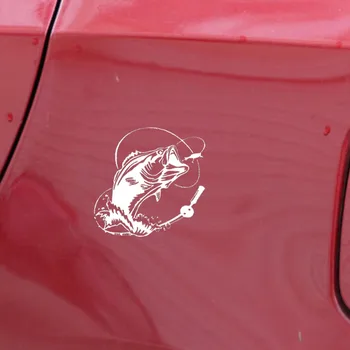 Car sticker Bass Sea car truck window vinyl decals fishing enthusiast decals black/silver