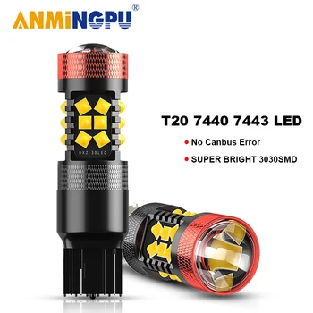 ANMINGPU 2x Signal Lampe T20 7443 7440 Led W21W W21/5W Canbus 30SMD 3030Chip 3157 Led P27/7W T25 3156 P27W DRL blinklyset Lyser