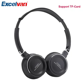 Excelvan BT-823 Trådløse Bluetooth-Hovedtelefoner, Foldbar Protable Headset med FM-Radio, Understøtter Micro 16G TF Kort til PC Phone