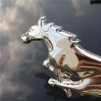 Bil Styling 3D metal Mustang hest Foran Hood Front Emblem Mærkat, der Kører Hesten Decal for Ford mustang Shelby GT Tilbehør
