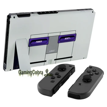 Soft Touch Greb Klassikere SNES Stil Konsol bagplade DIY Udskiftning etui med Støtteben til Nintendo Skifte Konsol