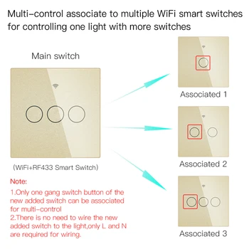 Smart Light Switch 86 Model Ny Opgraderet WiFi Væggen Touch Smart Liv Tuya 100-250v Smart Home Arbejde Med Alexa Og Google Startside