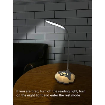 LED-Bog-Læser-Lys 16 LED øjenbeskyttelse Bog Nat Lys-Tilstand USB-Opladning Justerbar 3-Gear lyskilde LED bordlampe