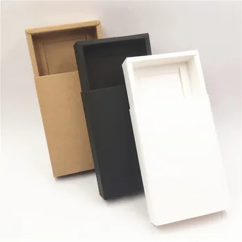 30stk/Masse Brun Sort Hvid Blank Hjertet Kraftpapir Skuffe Kasser For Spinkle Lys Kampe Pap DIY Pull Push Skuffe Kasser