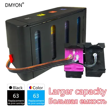 DMYON 63 Continuous Ink Supply System-Kompatible Hp 63 Officejet 1110 2130 4510 5220 5230 5232 5252 5255 5258 5264 Printere