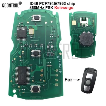 QCONTROL Keyless-go-Fjernbetjening Smart Key Kredsløb til BMW CAS3 System 1/3/5 Serie CAS3 X5 X6 Z4 868MHz ID46 PCF7945