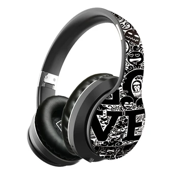 B1 trådløse bluetooth headset subwoofer Gaming graffiti hovedtelefoner, MP3-musik, HIFI-stereo til PC, Mobiltelefon Med Mikrofon