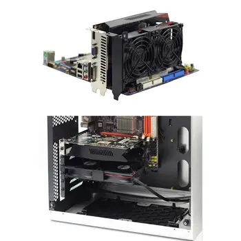 Universal VGA Køler Dual Grafikkort 80mm Heatsink Tre Dobbelt GPU Fan Radiator Partner Ultra High Speed Stille PCI-Video Bil