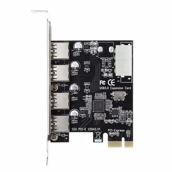 4-Port PCI-E til USB 3.0 HUB port til PCI Express-udvidelseskort-Adapter 5 Gbps Hastighed Til Desktop-Computer Komponenter Mærke lsDcbss