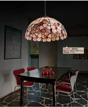 Europæiske Tiffany Shell Shell Vedhæng Lys Enkelt Soveværelse Lampe Waratah Restaurant, Bar, Spisestue Hængende Belysning Ing deco -