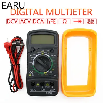 Bærbare Digitale Multimeter Baggrundslys AC/DC-Amperemeter Voltmeter Ohm Tester Meter XL830L Håndholdte LCD-Multimetro Spænding Strøm
