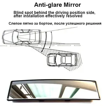 Varmt!Refleksfri Bil Indvendigt førerspejl, Panorama-Clip-on-Vidvinkel sidespejle trådtrækning Ramme Styling