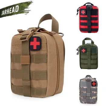 Offentlig Taktiske EMT Klatring Redde Taske Medicinsk Nødsituation IFAK Taske Camouflage First Aid Kit Molle Tilbehør (15*21*11cm)