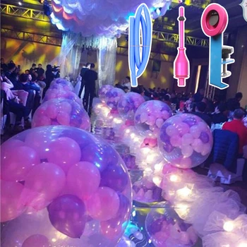 1 sæt Fødselsdag Bryllup Fest Ballon expandertang Udvide Stuffer balloner Maskine Ballons Pumpe Tilbehør