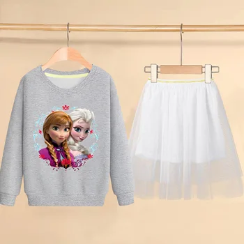 Disney Piger Tøj Sætter Nye Frosset Elsa Anna T-shirt+ Blonder Nederdel 2stk for Kids Sæt Tøj Piger, Tøj, Udstyr