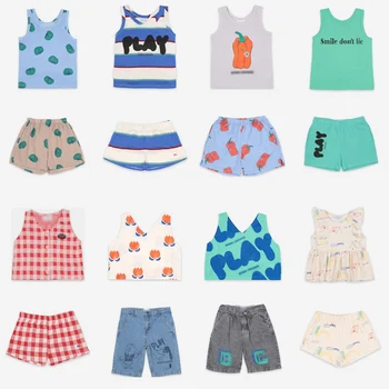 Kids Vest 2021 Nye Sommer Brand Design Drenge Piger Søde Mode Print Ærmeløs T-Shirts Baby Barn Toppe Tank Vest Tøj