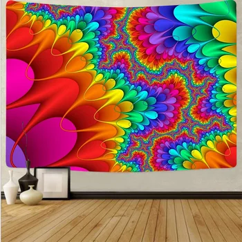 Aggcual Farverige design gobelin æstetisk Art 3d-print champignon væggen hænger abstrakt baggrund klud home decor vægmaleri tap19