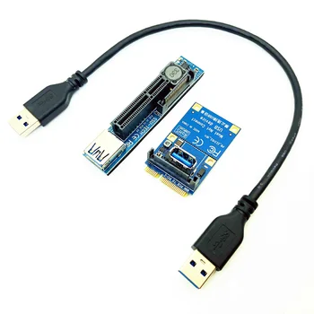 PC-Grafikkort til PCI Express-Stik, Kabel-Riser-Kort Mini-PCI-E er til PCI-E 4X + USB Kabel Udvidelse Port-Adapter PCIE-Extender