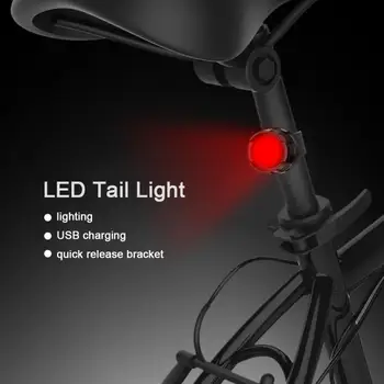 USB-Genopladelige Cykel Lys Foran Bageste Baglygte Kombination Sikkerhed Perler Baglygter Flash Lys, 300 Lumen 3 Mode Cykel Lys