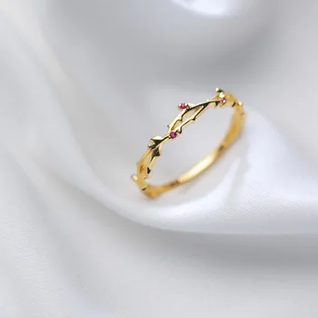 La Monada Guld Grene Sølv Ring 925 Koreanske Justerbare Ringe Til Kvinder 925 Sterling Sølv Smykker Indlæg Ringe Til Piger