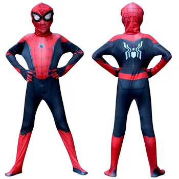 Halloween Superhelt Red Spiderboy Karneval Kostume Tights Passer Maske til Børn, Voksne Hele Superhelt Krop Jumpsuits