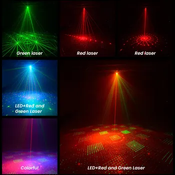 SUNYIMA 5W Genopladelige Mini Laser Lys Fase Lyd Aktiveres Roterende discokugle DJ RGB LED Lys til Jul, Bryllup