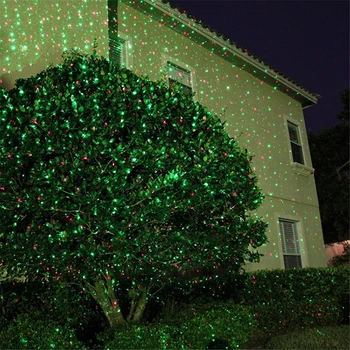 Udendørs Flytte Fuld Sky-Stjernede Laser Projektor lys Jul Grøn og Rød LED Lys Fase Udendørs Landskab Græsplæne Have laserlys