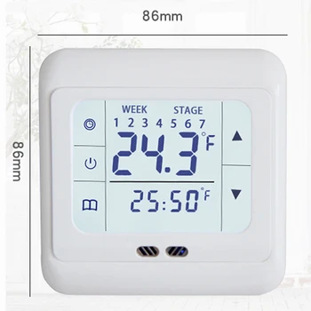 Husholdnings-Touch Screen-Rummet Gulvvarme Termostat Termoregulator 220V gulvvarmesystem Temperatur Controller