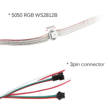 WS2812B dc 5 v Pre-loddede LED-Modul Streng Fleksibel Wire Adresserbare Individuelt Panel SMD 5050 Pixel RGB 50 100 stk/masse JQ