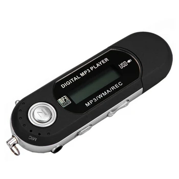 Bærbare Mini med En skærm MP3-U disk No. 7 batteri-kort USB in-line radio kassette afspiller sort for Dropshipping