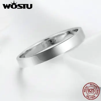 WOSTU Ægte 925 Stelring Sølv Dobbelt Lag Krydse Finger Ringe Klassiske 2020 Nye Ringe For Kvinder Smykker Gave DXR543