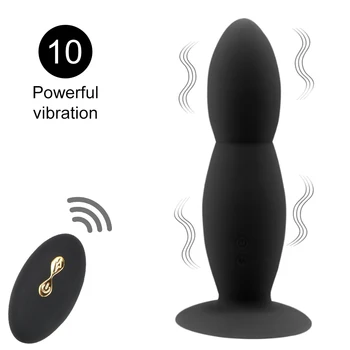 IKOKY Prostata Massager Butt Plug Sex Legetøj til Kvinder, Mænd 10 Speed Anal Vibrator Med Kraftig Sugekop Trådløse Fjernbetjening