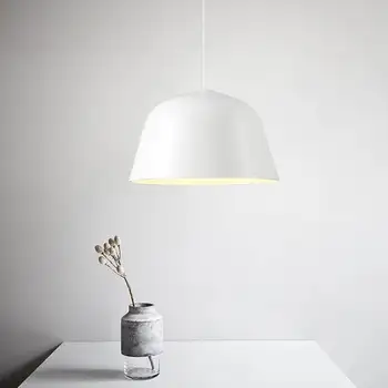 Nordisk moderne Suspension Hængende Lampe Soveværelse vedhæng lys aluminium diameter 25 cm 40 cm E27 pære LED pendel