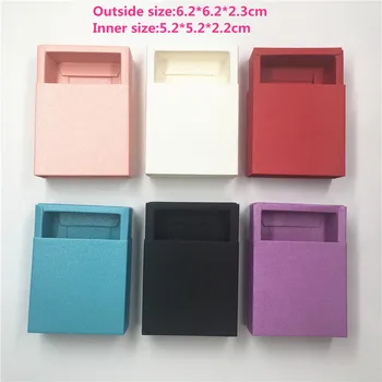 24Pcs/Masse Multi-farve Dække Rektangulære Design Papir Skuffe gaveæske Pakning Box Til Smykker Halskæde Læift Toiletartikler Gave