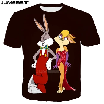 Jumeast Mærke, Mænd/Kvinder, 3D-Printede T-Shirt i Tegnefilm, Animationsfilm Bugs Bunny Korte Ærmer Fashion T-Shirt, Sport Pullover Sommeren Tops Tees