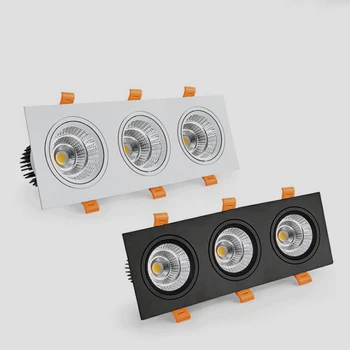 Pladsen Forsænket Dæmpbar COB LED Downlights 3x7W 3x9W 3x12W LED Loft Lamper AC85~265V LED Loft Spot Lys Indendørs Belysning